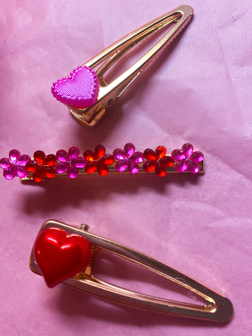 Heart Clips Set