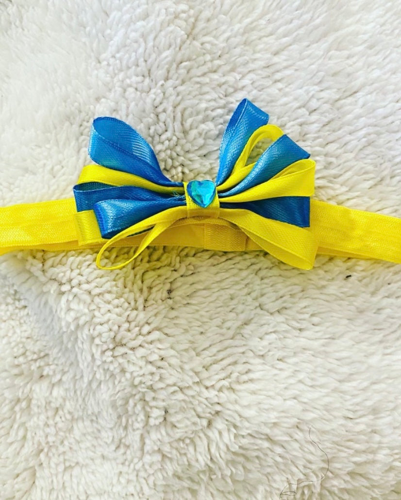 Blue and Yellow Baby Headband